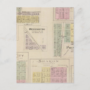 Wellsville, Emmerson, Reedsburg, Princeton, Kansas Postcard