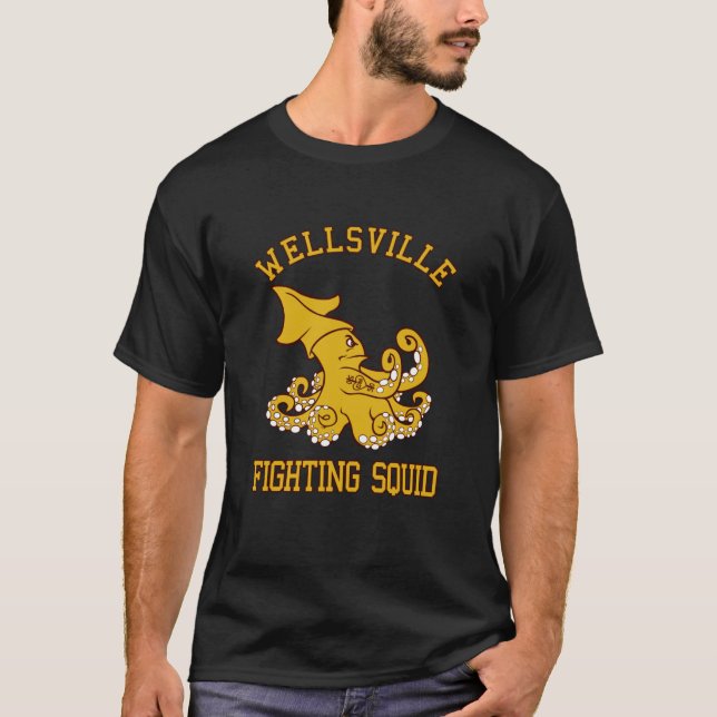Wellsville Fighting Squid (Pete and PeteNotre Dame T-Shirt (Front)