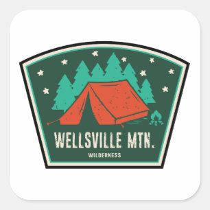 Wellsville Mountain Wilderness Utah Camping Square Sticker