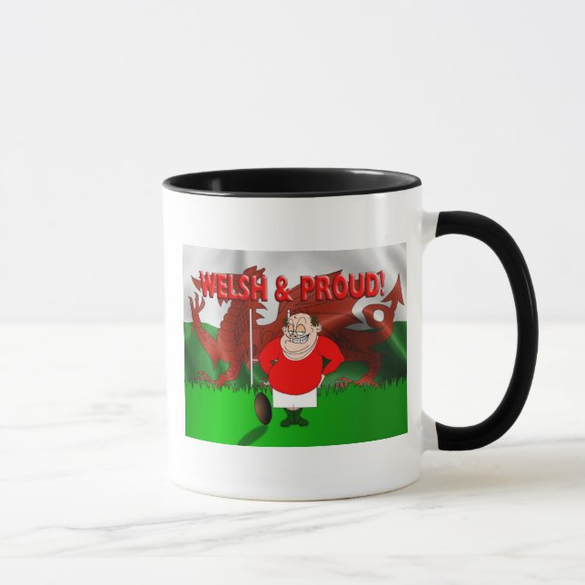 Welsh and Proud Rugby Mug (Right)