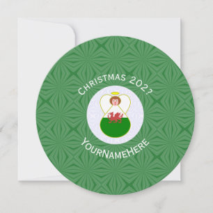 Welsh Angel Christmas Flag Personalised Invitation