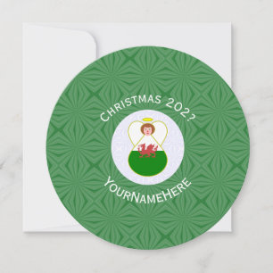 Welsh Angel Christmas Flag Personalised  Invitation