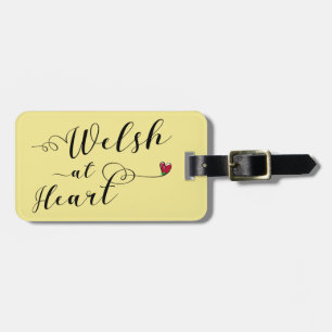 Welsh At Heart Luggage Tag Template, Wales