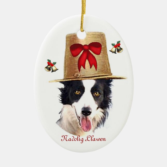 Welsh Boarder Collie Ornament (Front)