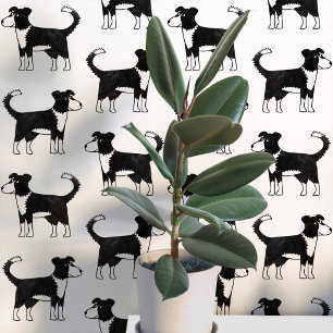 Welsh Border Collie Dog Pattern Wallpaper