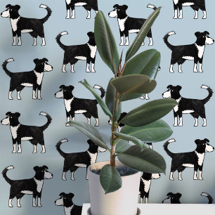 Welsh Border Collie Dog Pattern Wallpaper