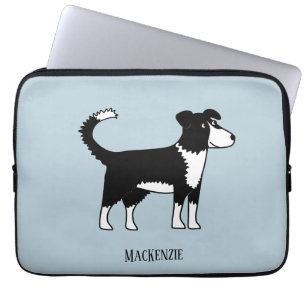 Welsh Border Collie Sheepdog Personalised Laptop Sleeve