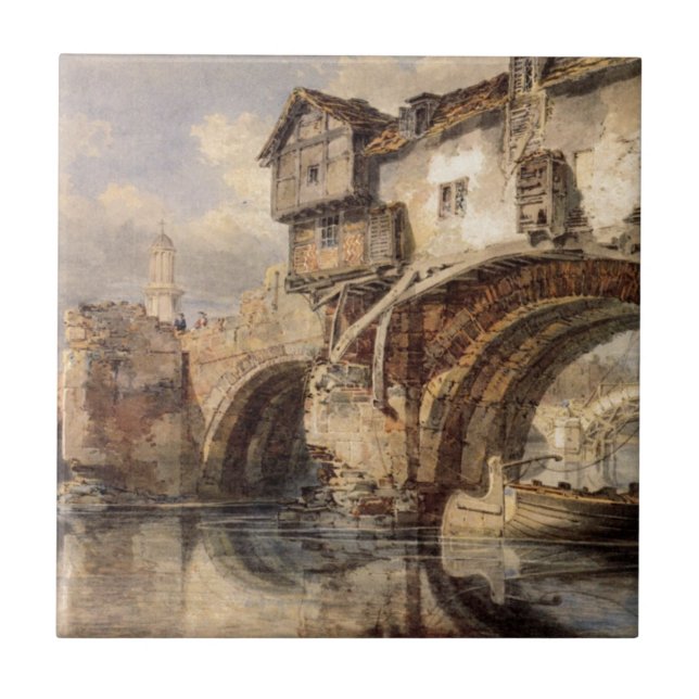 Welsh Bridge at Shrewsbury by William Turner Ceramic Tile (Front)