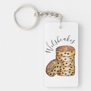 Welsh Cakes Welshcakes Bakestones UK British Food Key Ring