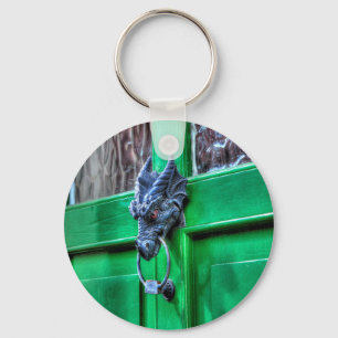 Welsh Cast Iron Dragon Head Door-knocker Key Ring