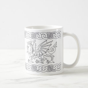 Welsh Celtic Mug With Dragon And Celtic Knots