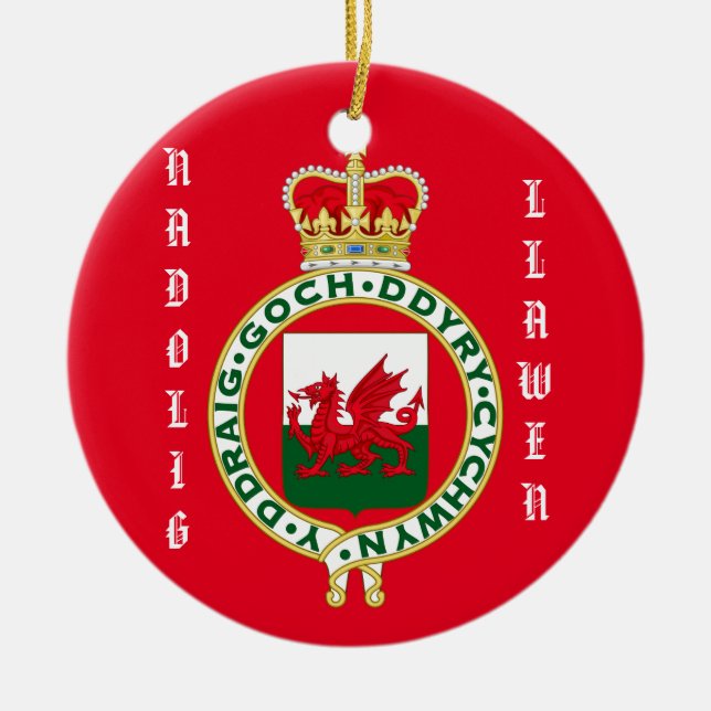 Welsh Christmas Ornament (Front)