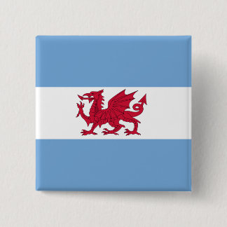 Welsh Colony In Patagonia, Argentina flag 15 Cm Square Badge