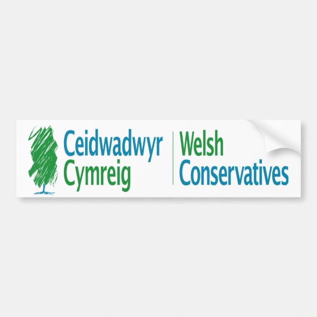 Welsh Conservatives Ceidwadwyr Cymreig Bumper Sticker (Front)
