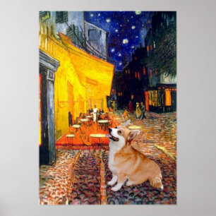Welsh Corgi 7b  Pembroke  - Terrace Cafe Poster