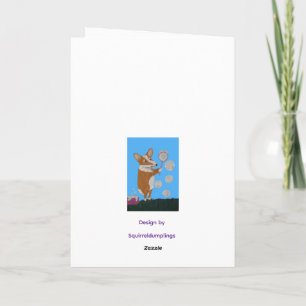 Welsh Corgi and Butterflies Happy Easter Card