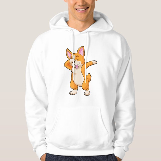 Welsh Corgi at Hip Hop Dance Dab Hoodie (Front)