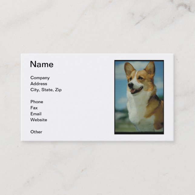 Welsh Corgi Business Cards (Front)