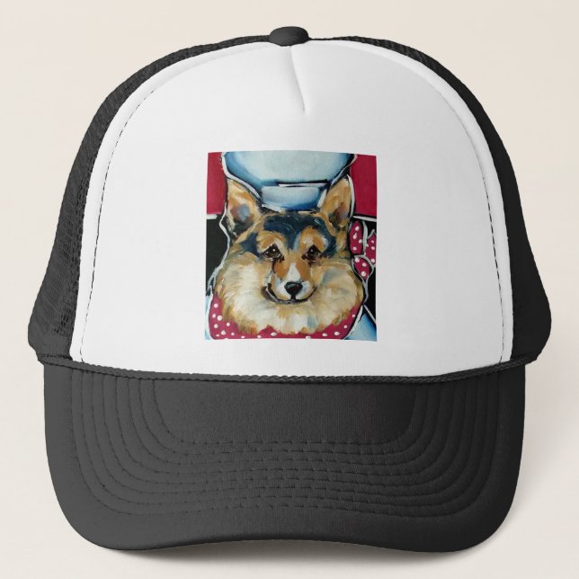 Welsh Corgi Cardigan Trucker Hat (Front)