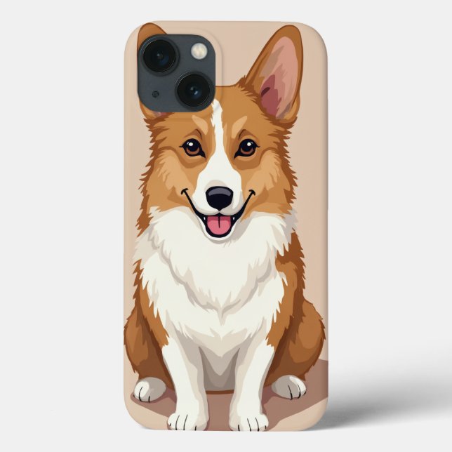 Welsh corgi character iPhone case (Back)