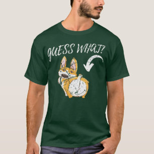 Welsh Corgi Cool Guess What Corgis Butt Pet Distre T-Shirt