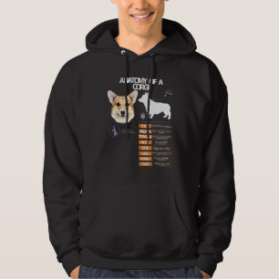 Welsh Corgi Dog Anatomy Mum Grandma Men Women Kids Hoodie
