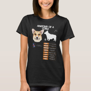 Welsh Corgi Dog Anatomy Mum Grandma Men Women Kids T-Shirt
