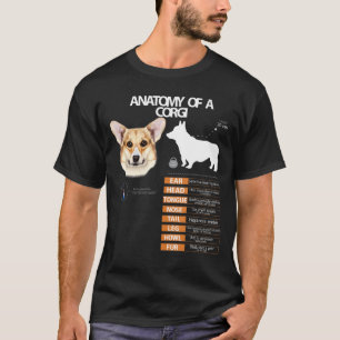 Welsh Corgi Dog Anatomy Mum Grandma Men Women Kids T-Shirt