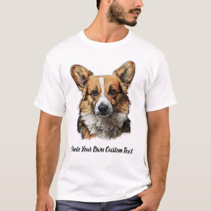 Welsh Corgi Dog Create Your Own Custom Text T-Shirt