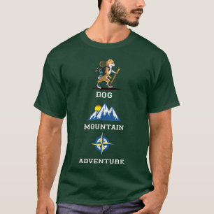 Welsh Corgi Dog Mountain Adventure Hiking 1566 T-Shirt