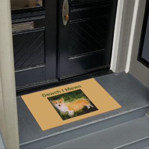 Welsh Corgi Dog Personalised Doormat
