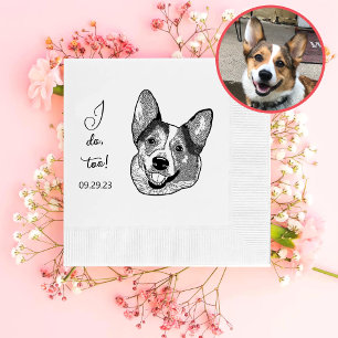 Welsh Corgi Dog Personalised I Do Too Napkin