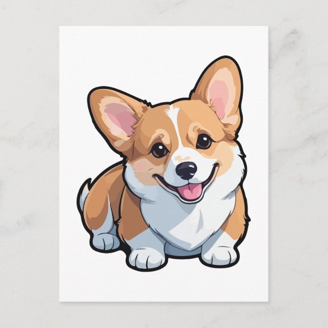 Welsh Corgi dog Postcard (Front)
