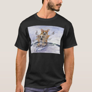 Welsh Corgi dog rowing T-Shirt