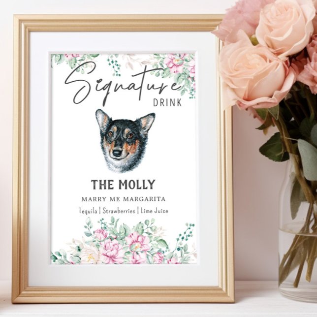 Welsh Corgi Dog Wedding Signature Drink Sign (Creator Uploaded)