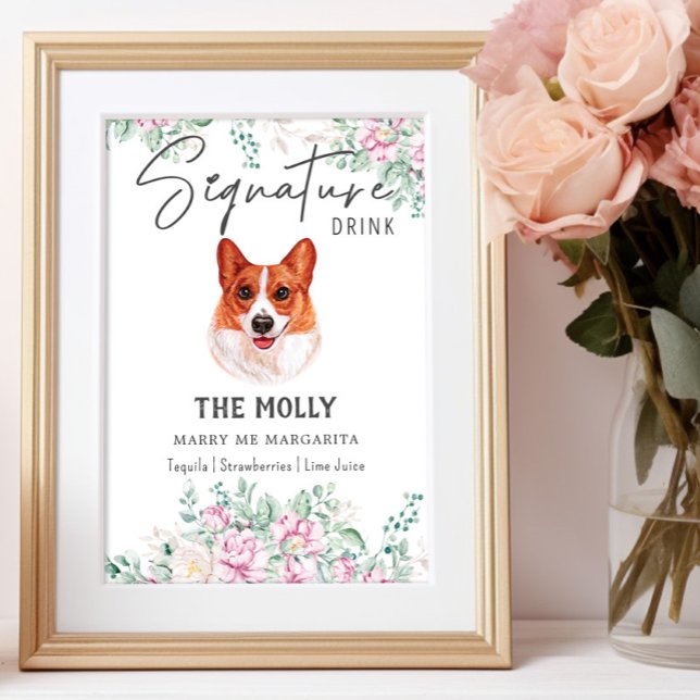 Welsh Corgi Dog Wedding Signature Drink Sign (Creator Uploaded)