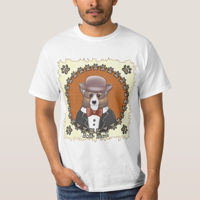 Welsh Corgi Glasses T-Shirt (Front)