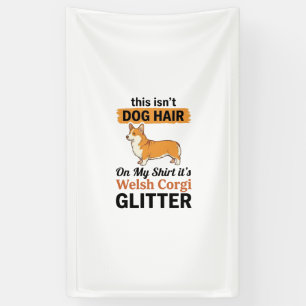 Welsh Corgi Glitter Funny Dog Lover T-Shirt Design Banner