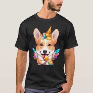 Welsh Corgi Ice Cream Unicorn T-Shirt