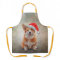 Welsh Corgi in red hat of Santa Claus