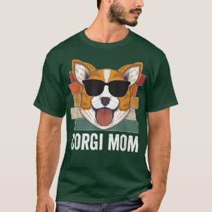 Welsh Corgi Mom Retro Style Apparel for Women Kids T-Shirt