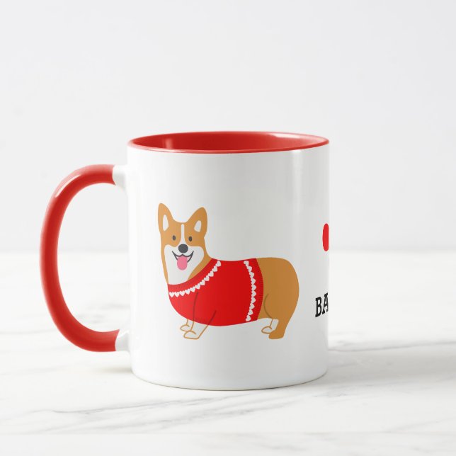 Welsh Corgi Mug Personalised (Left)
