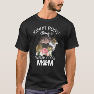 Welsh Corgi Mum Floral Dog Women T-Shirt