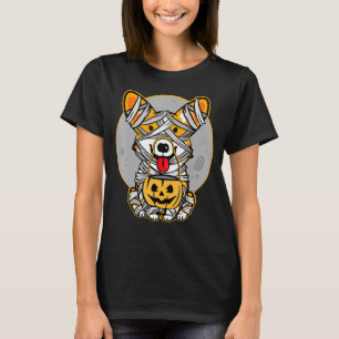 Welsh Corgi Mummy Cute Halloween Costume Dog Desig T-Shirt