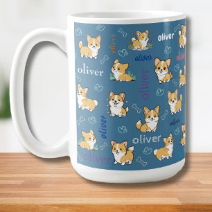 Welsh Corgi Pattern Dog Lover Coffee Mug