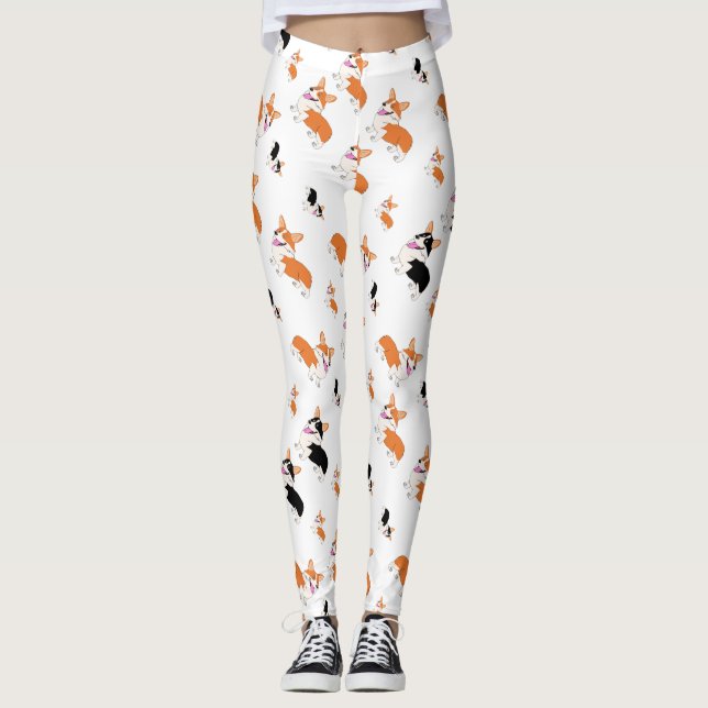 Welsh Corgi Pattern Leggings (Front)