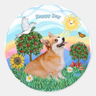 Welsh Corgi (Pembroke 7b) Classic Round Sticker