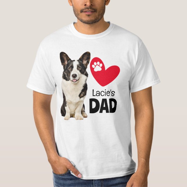 Welsh Corgi Personalised Dad  T-Shirt (Front)