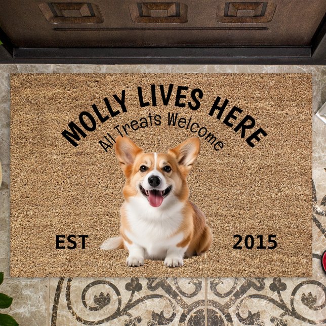Welsh Corgi Personalised Dog Lover  Doormat (Creator Uploaded)