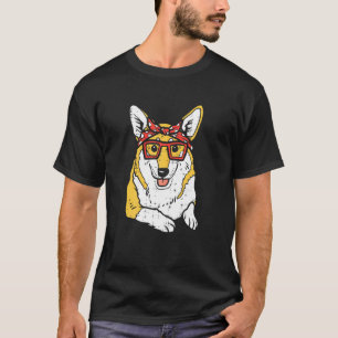 Welsh Corgi Polka Dot Bandanna Pet Dog Girls Women T-Shirt